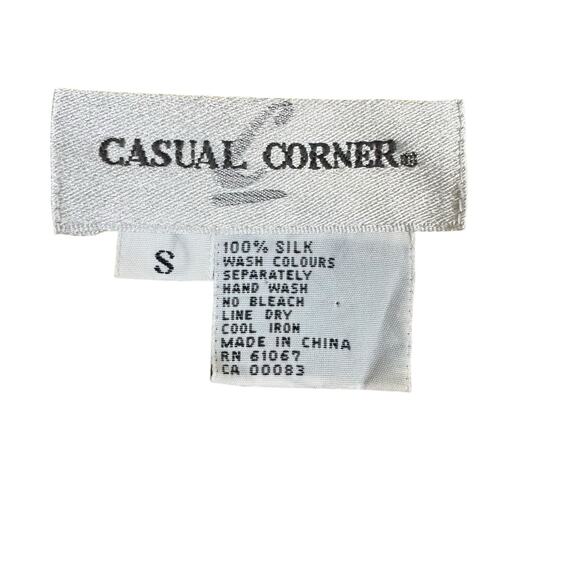 Casual Corner Vintage 100% Silk Yellow Tropical Floral Print Sleeveless Tank Top - Picture 9 of 9